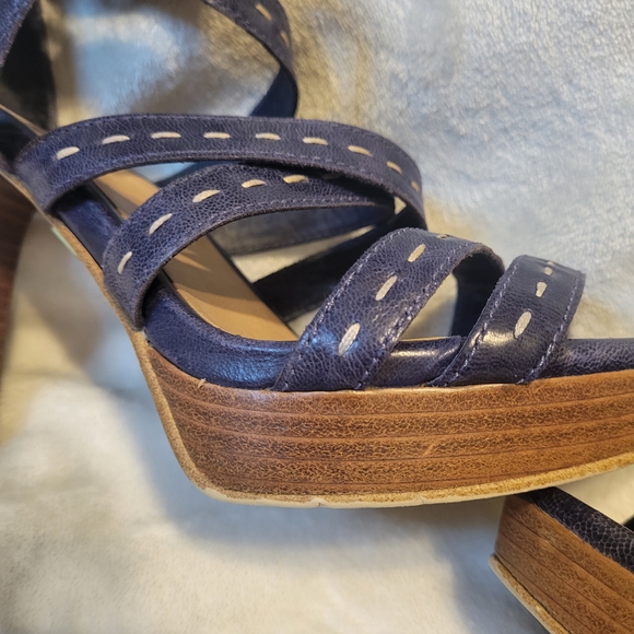 UGG Navy Leather Strappy Heels - Picture 7 of 14